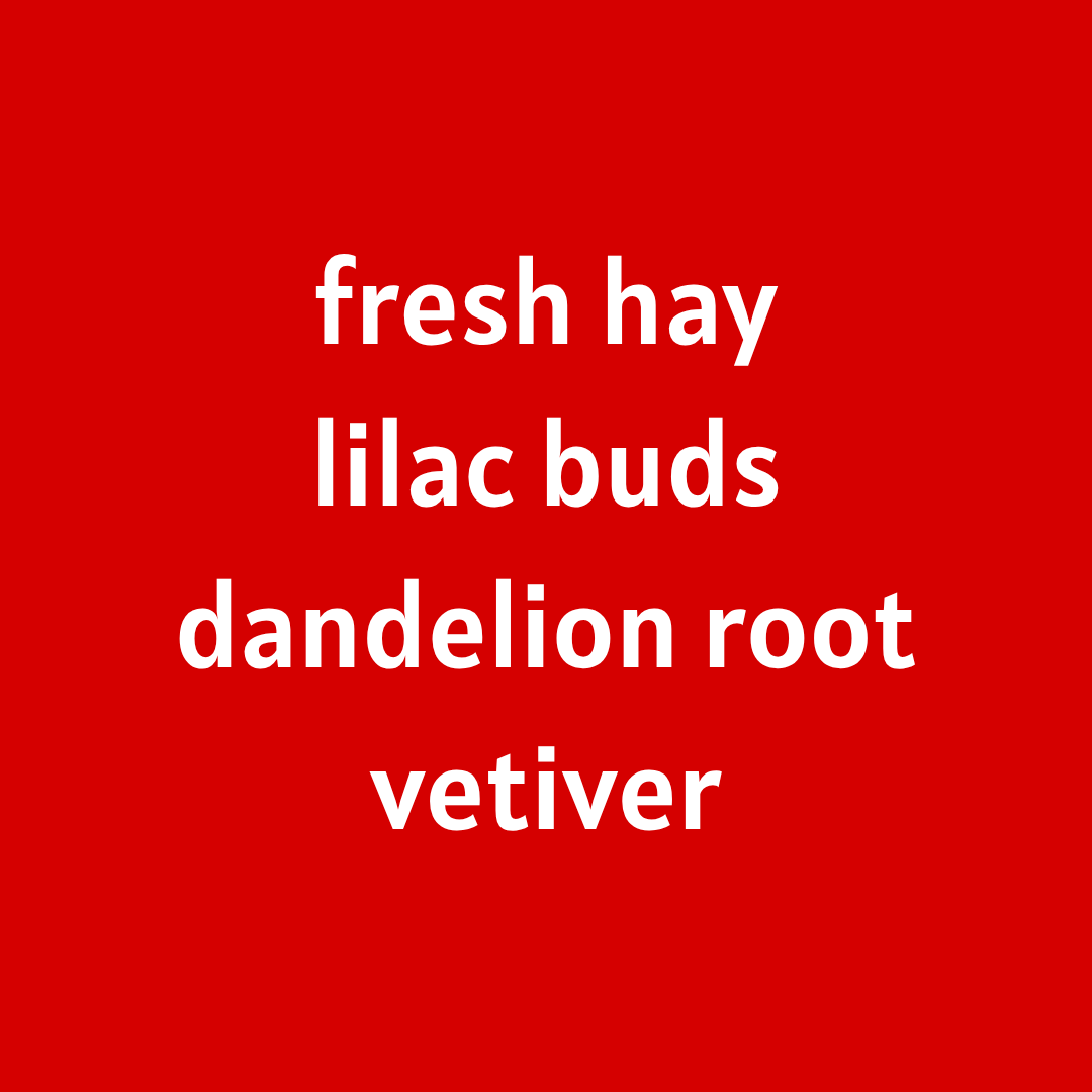 Grass Roots [Fresh Hay - Lilac Buds - Dandelion Root - Vetiver]
